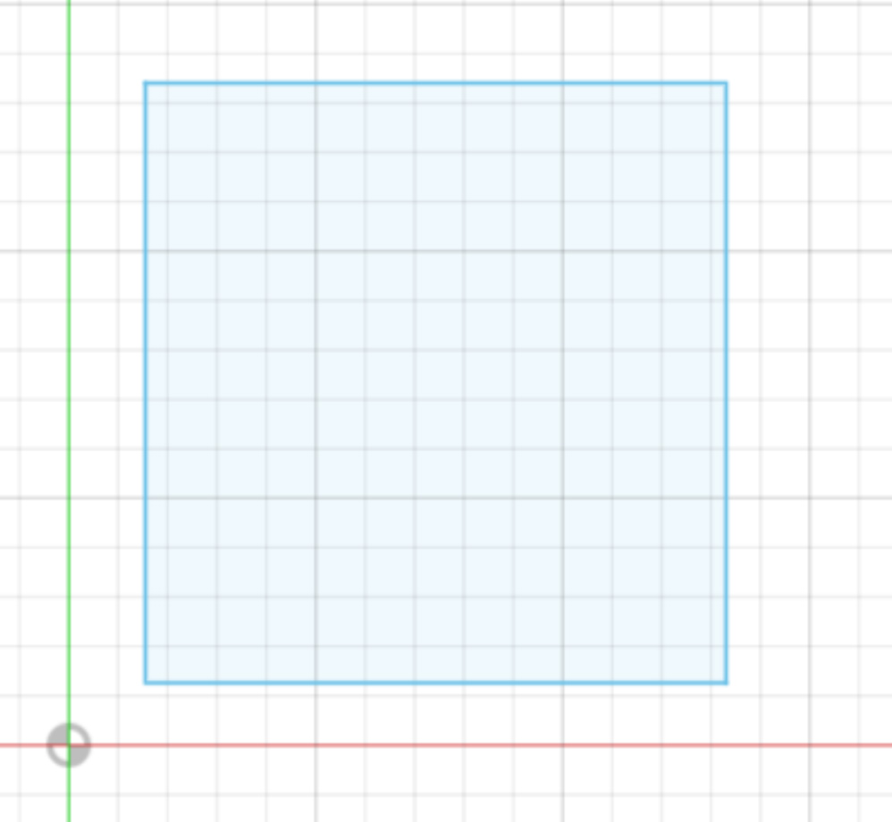 An entirely undefined sketch of a square in Fusion 360, Northeastern Makerspaces