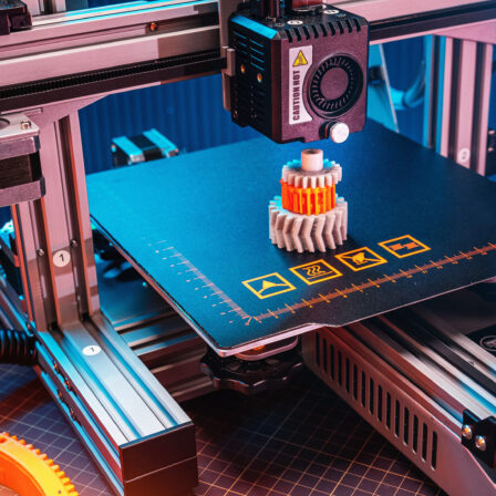 FDM printer with half finished 3D Print