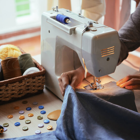 Using a sewing machine