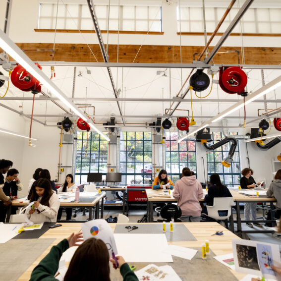 Students create in the Oakland Makerspace Shop.