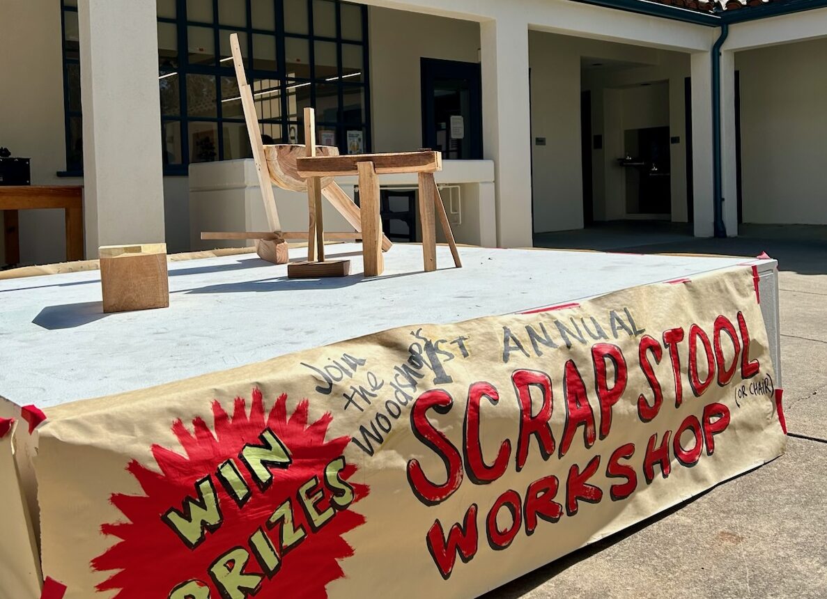 IMG_0276 A sign for a scrap stool workshop