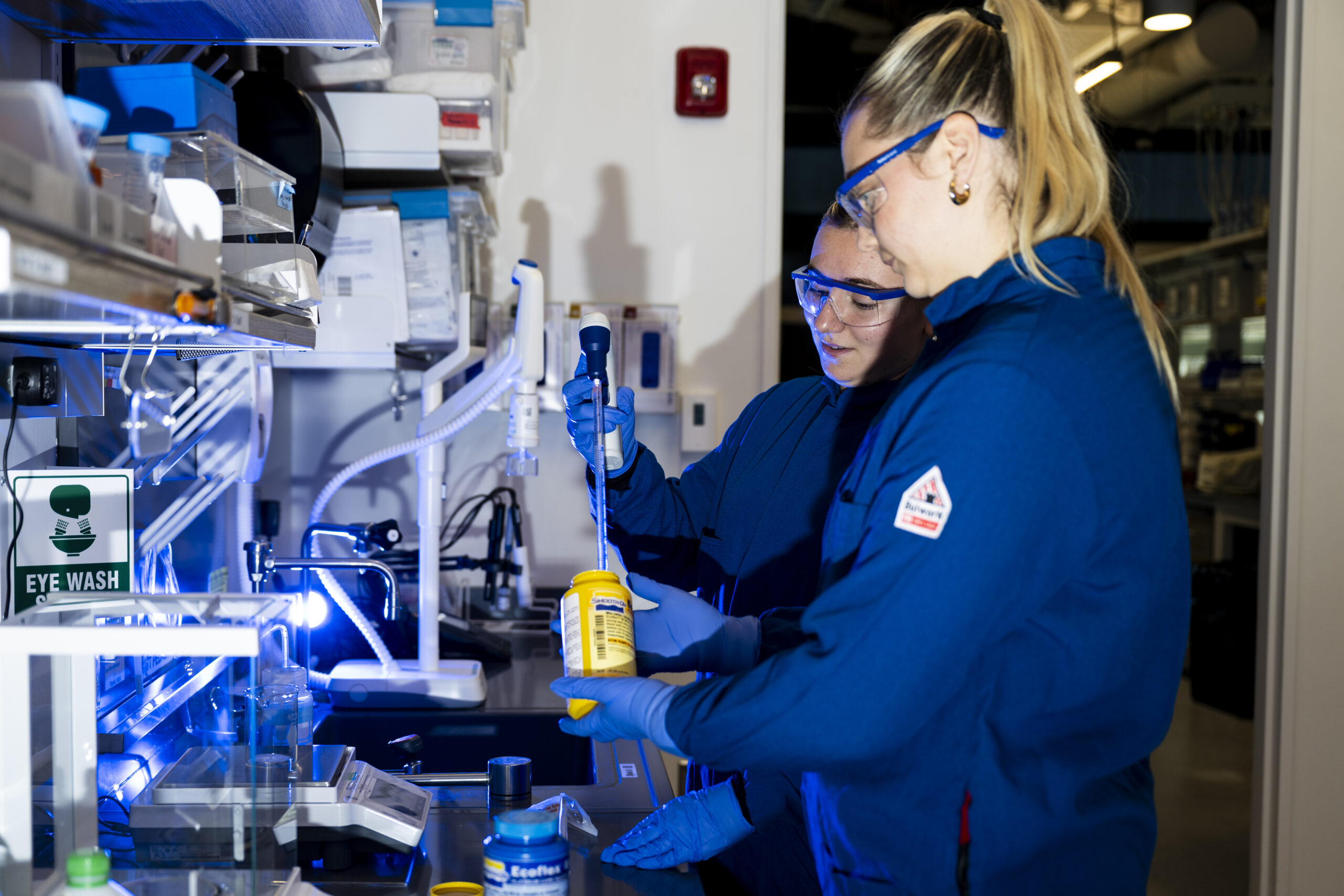 EKG tabs Students work in the Wet Lab Makerspace.