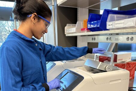 Student using a PCR system.